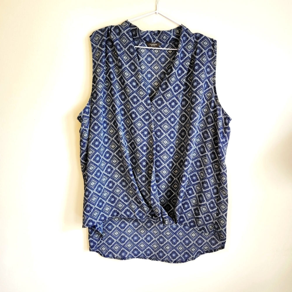 *4 for $30* Blue Geometric Blouse